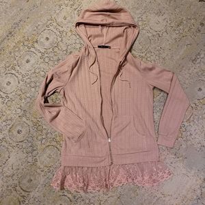 Doe & Rae front zip hoodie